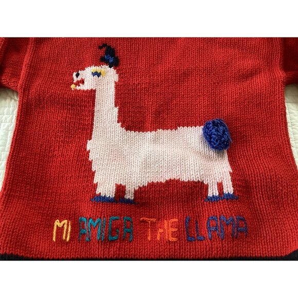 GF Collection Boys/Girls Sweater Made in Peru Size 4 Lama - Picture 8 of 10